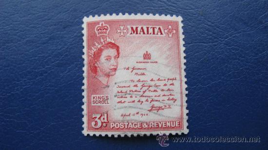 Sellos: 1956 malta, isabel II, yvert 245 - Foto 1