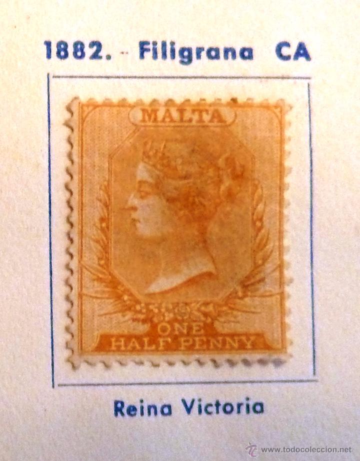 Sellos: SELLOS MALTA 1882. CON CHARNELA. - Foto 1
