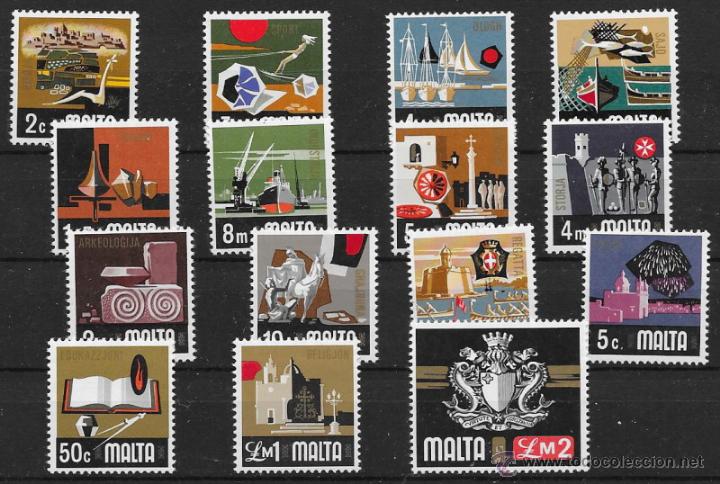 Sellos: MALTA YVERT N&ordm; 459/73* - Foto 1