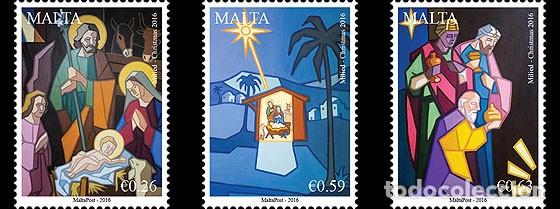 Sellos: Malta 2016 - Christmas 2016 stamp set mnh - Foto 1
