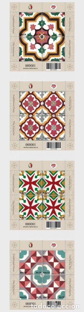Sellos: Malta 2017 - Traditional Floor Tile Patterns - Miniature Sheet set mnh - Foto 1
