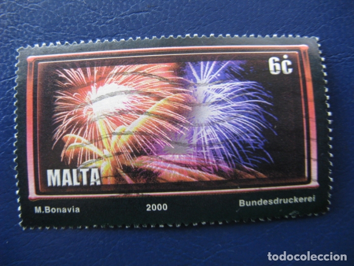 Sellos: malta, a&ntilde;o 2000 sello usado - Foto 1
