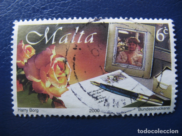 Sellos: malta, a&ntilde;o 2000 sello usado - Foto 1