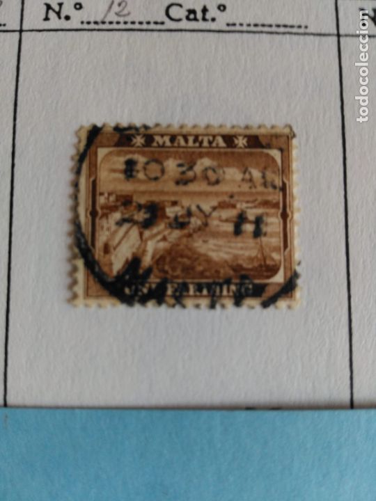 Sellos: SELLO DE MALTA IVERT 9 USADO - Foto 1