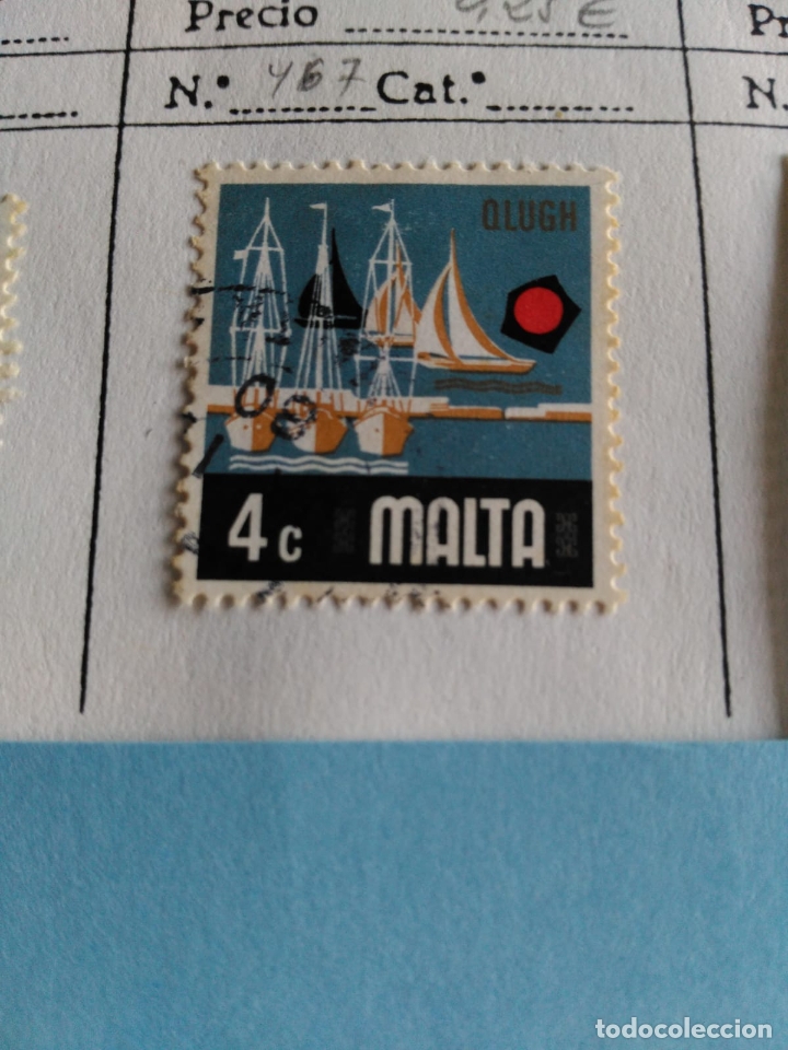 Sellos: SELLO DE MALTA IVERT 467 USADO - Foto 1