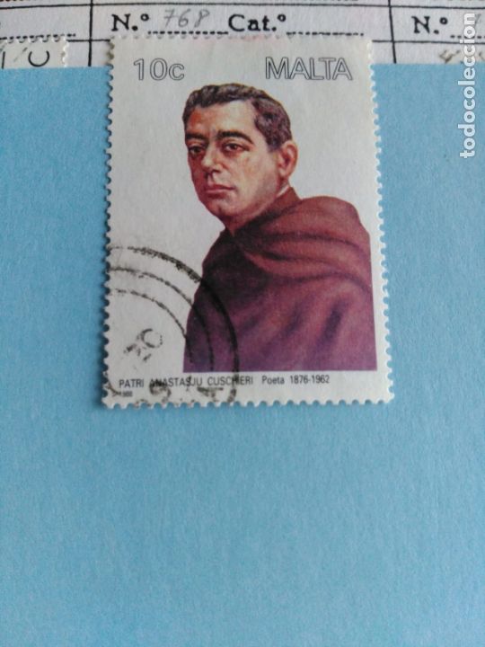 Sellos: SELLO DE MALTA IVERT 768 USADO - Foto 1