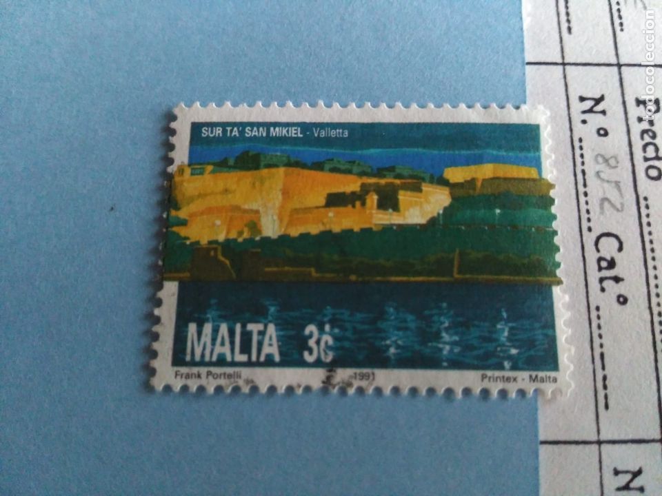 Sellos: SELLO DE MALTA IVERT 852 USADO - Foto 1