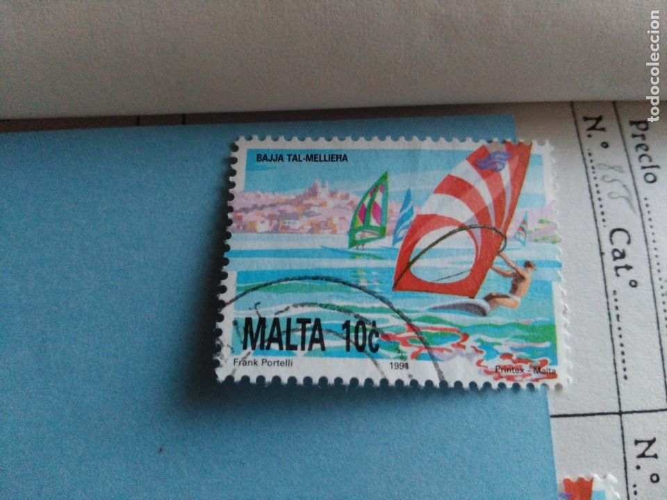 Sellos: SELLO DE MALTA IVERT 855 USADO - Foto 1