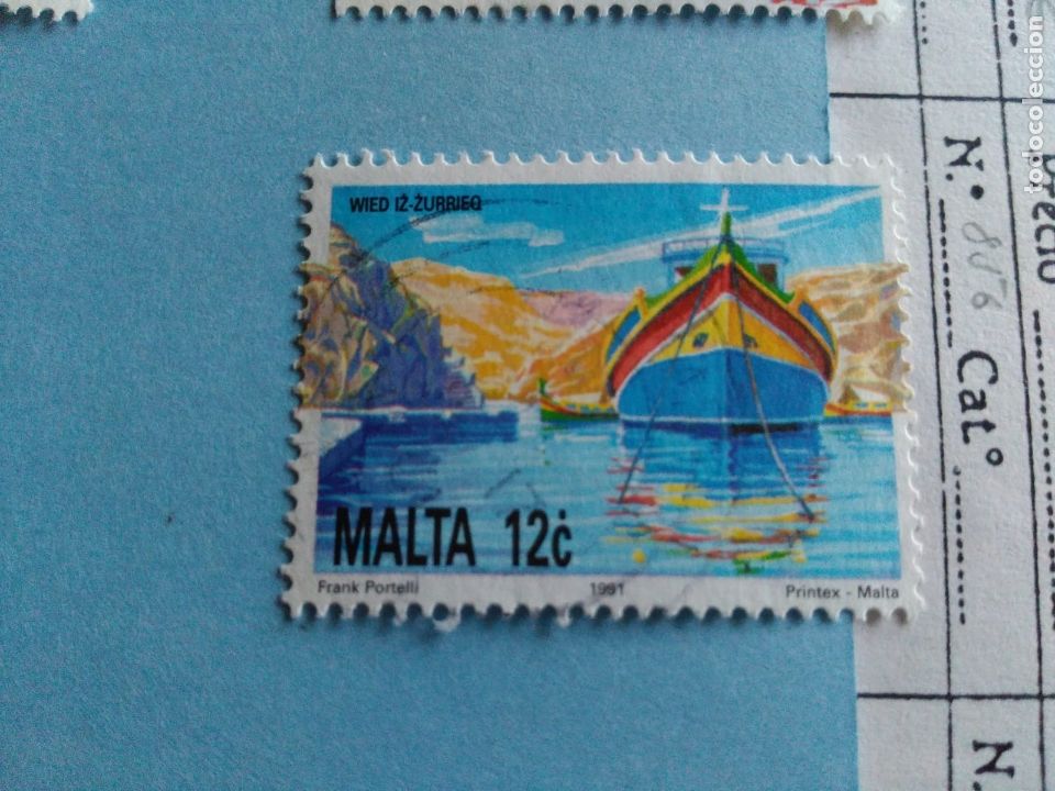 Sellos: SELLO DE MALTA IVERT 856 USADO - Foto 1