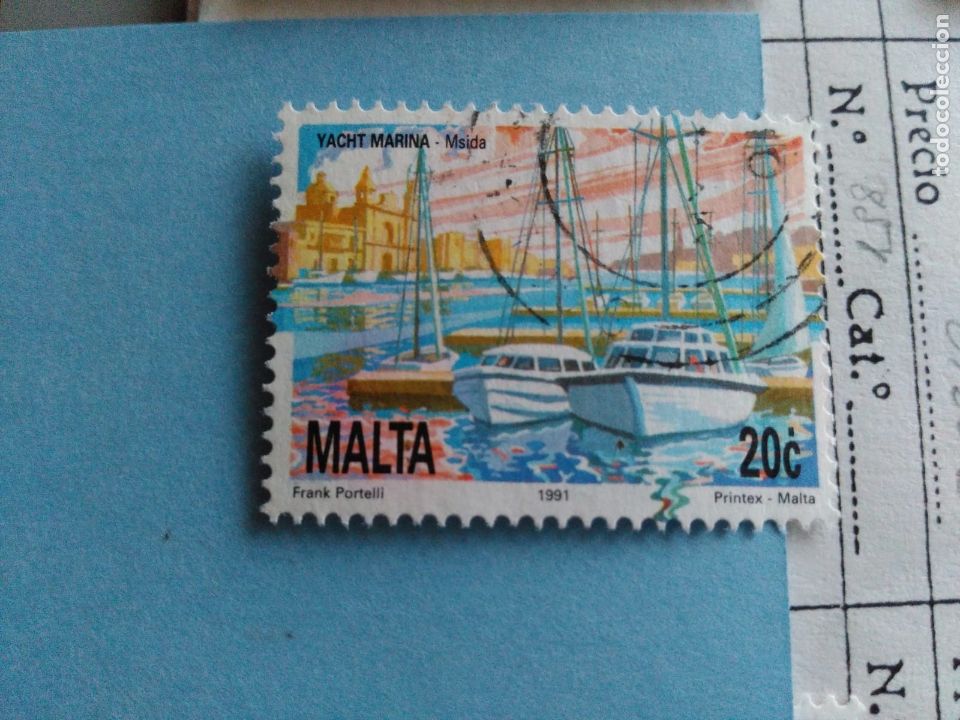 Sellos: SELLO DE MALTA IVERT 858 USADO - Foto 1