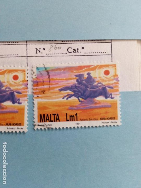 Sellos: SELLO DE MALTA IVERT 860 USADO - Foto 1