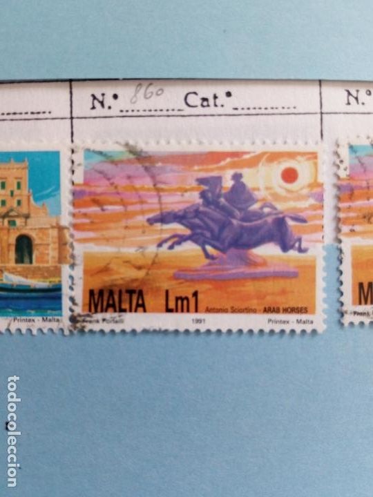 Sellos: SELLO DE MALTA IVERT 860 USADO - Foto 1