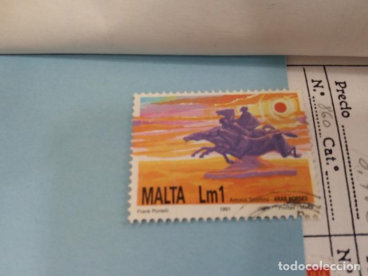 Sellos: SELLO DE MALTA IVERT 860 USADO - Foto 1