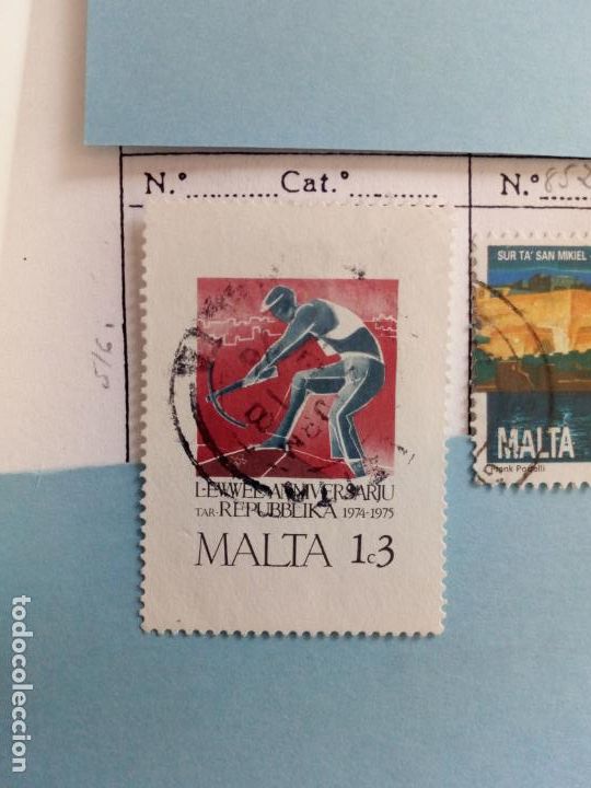 Sellos: SELLO DE MALTA IVERT USADO - Foto 1