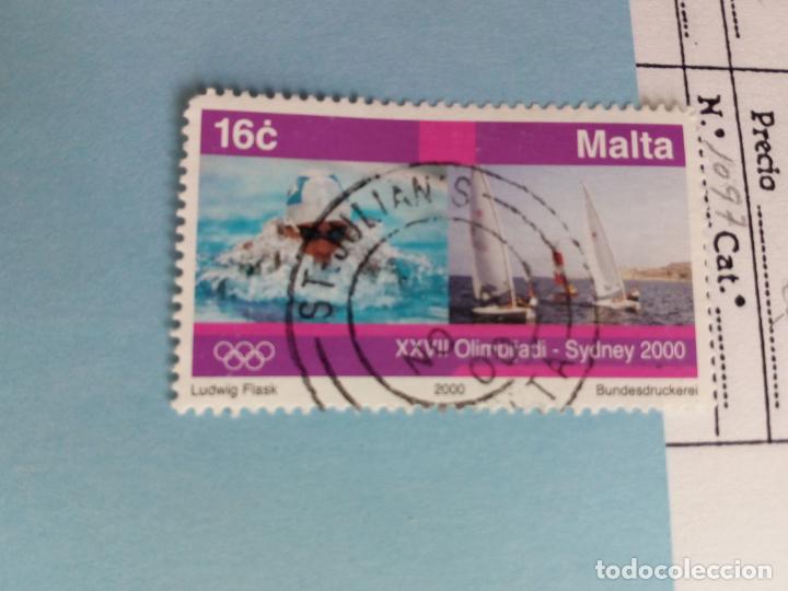 Sellos: SELLO DE MALTA IVERT 1097 USADO - Foto 1