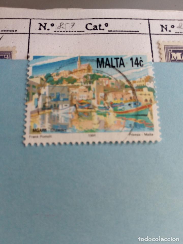 Sellos: SELLO DE MALTA IVERT 857 USADO - Foto 1