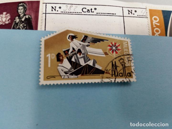 Sellos: SELLO DE MALTA IVERT 382 USADO - Foto 1