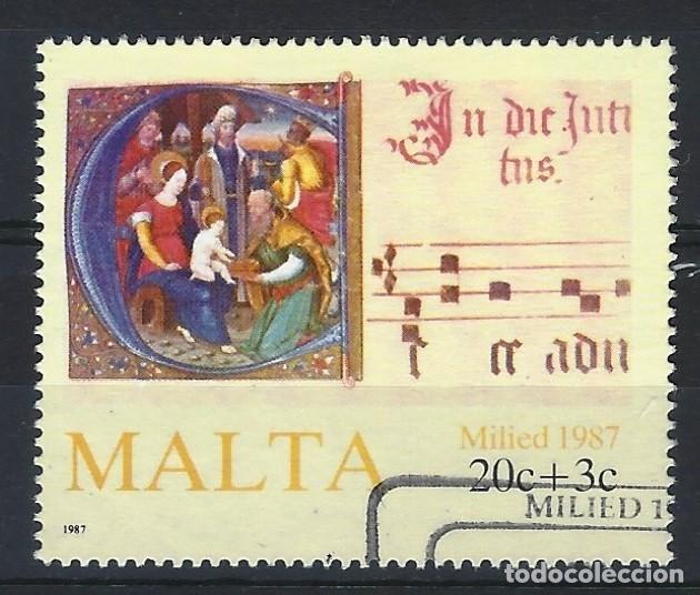 Sellos: MALTA 1987 - NAVIDAD - SELLO USADO - Foto 1