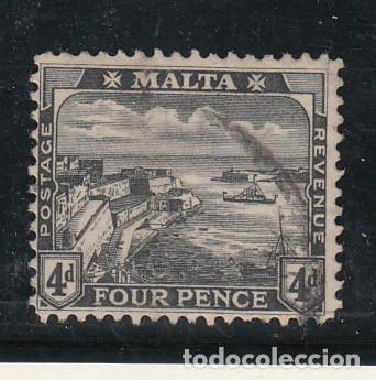 Sellos: malta 48 usada, puerto de la valeta - Foto 1