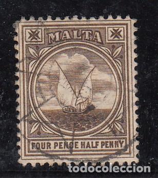 Sellos: malta 31 usada, barco de pesca - Foto 1