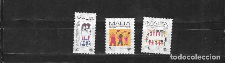 Sellos: MALTA N&ordm; 585 AL 587 (**) - Foto 1