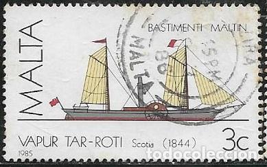 Sellos: MALTA YVERT 720, BARCOS - Foto 1