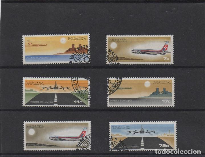 Sellos: Serie a&eacute;rea completa usada de Malta. A&ntilde;o1978 - Foto 1