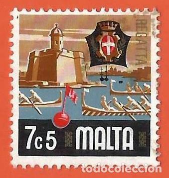Sellos: MALTA. 1973. BARCOS Y REGATA - Foto 1