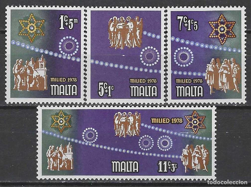 Sellos: MALTA 1978 - NAVIDAD, S.COMPLETA - MNH** - Foto 1