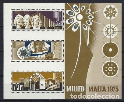 Sellos: MALTA 1973 - HB NAVIDAD - MNH** - Foto 1