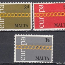 Sellos: MALTA 1971 - YVERT 424/426 ** NUEVO SIN FIJASELLOS - TEMA EUROPA CEPT.
