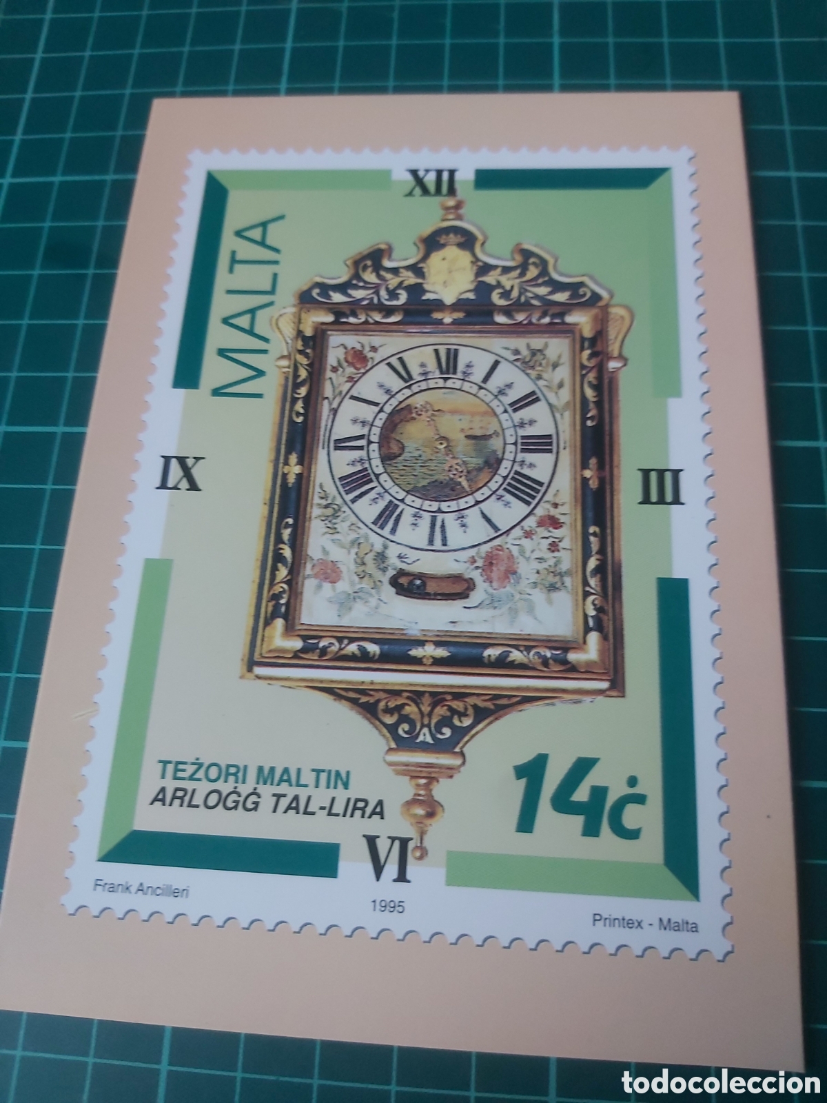 Sellos: Malta tarjetas postales relojes 1995 - Foto 1