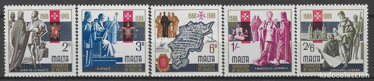 Sellos: MALTA 1966 - 4&ordm; CENTENARIO DE LA VALETTA, S,COMPLETA - MNH** - Foto 1