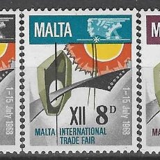 Sellos: MALTA 1968 - FERIA COMERCIAL INTERNACIONAL DE MALTA, S.COMPLETA - MNH**