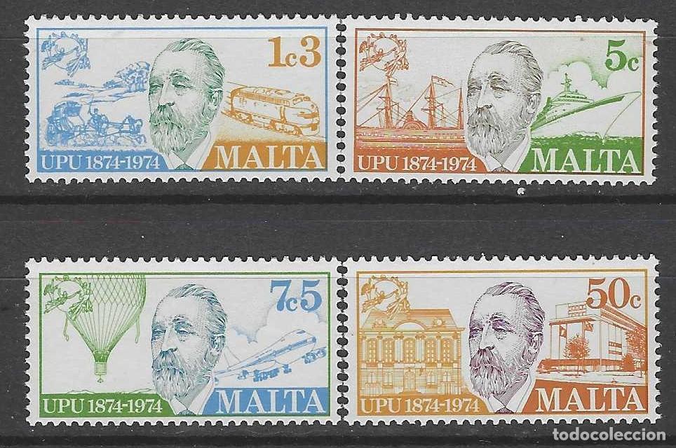 Sellos: MALTA 1974 - CENTENARIO DE LA UPU, S.COMPLETA - MNH** - Foto 1