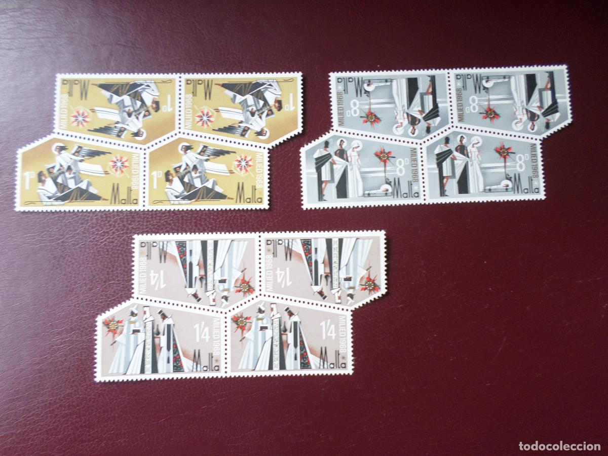 Sellos: malta, 1968, navidad, Yvert 382/84 - Foto 1
