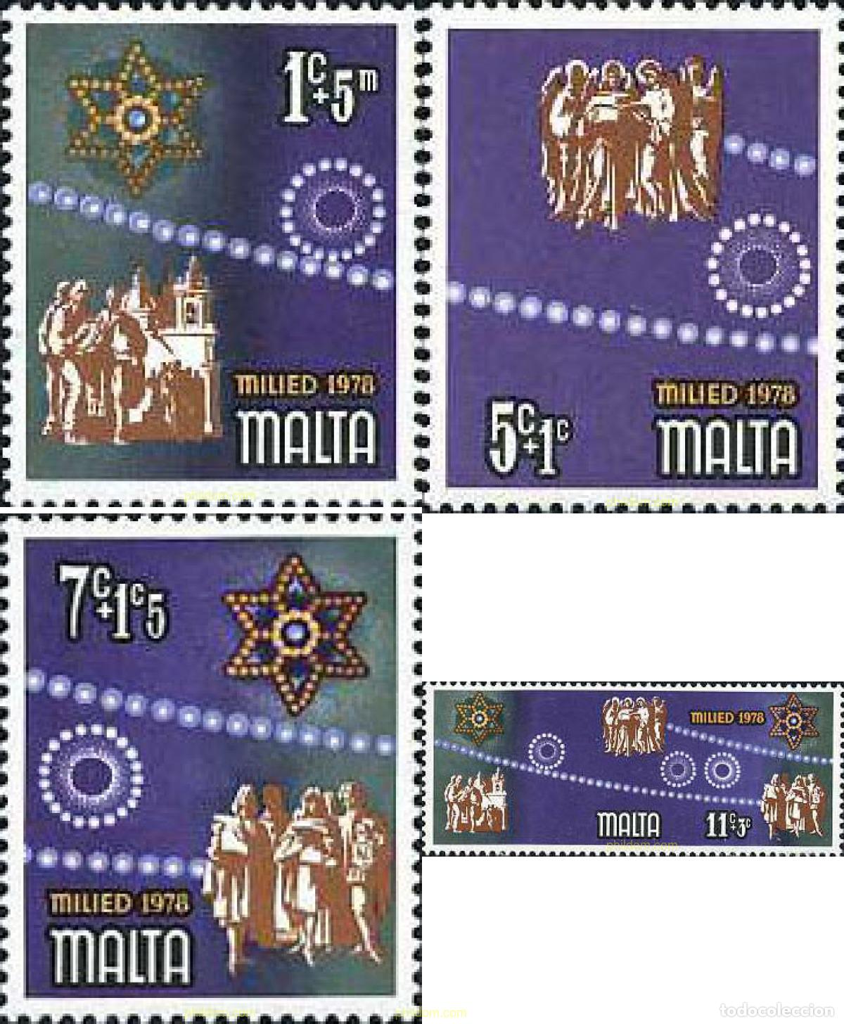 Sellos: 164067 MNH MALTA 1978 NAVIDAD - Foto 1