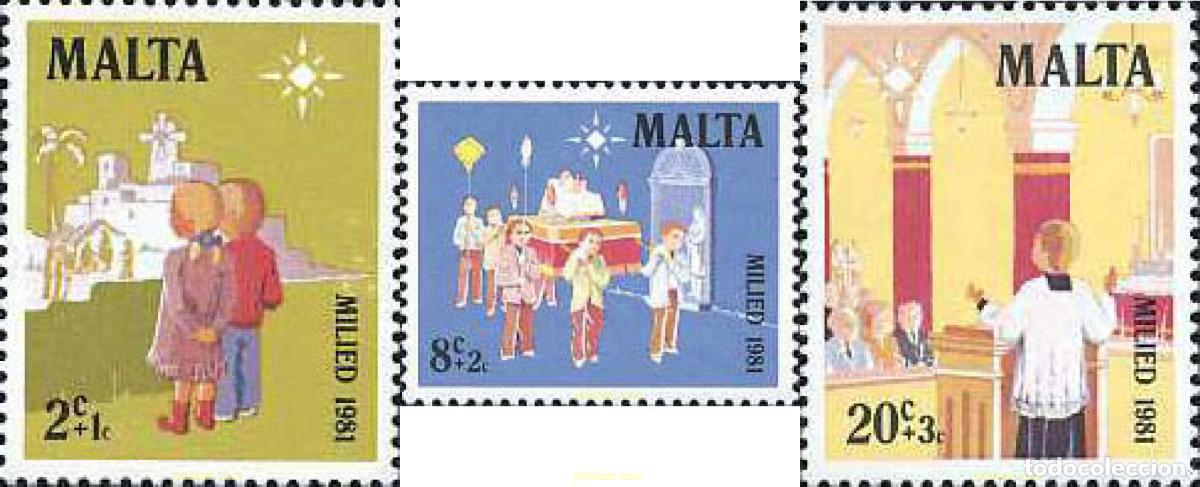 Sellos: 164126 MNH MALTA 1981 NAVIDAD - Foto 1