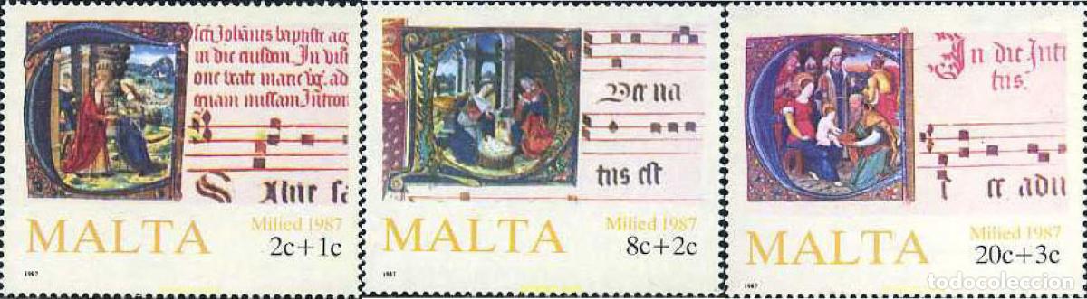 Sellos: 164272 MNH MALTA 1987 NAVIDAD - Foto 1