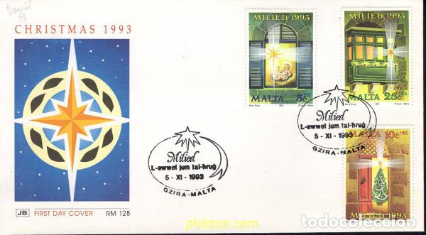 Sellos: 453404 MNH MALTA 1993 NAVIDAD - Foto 1