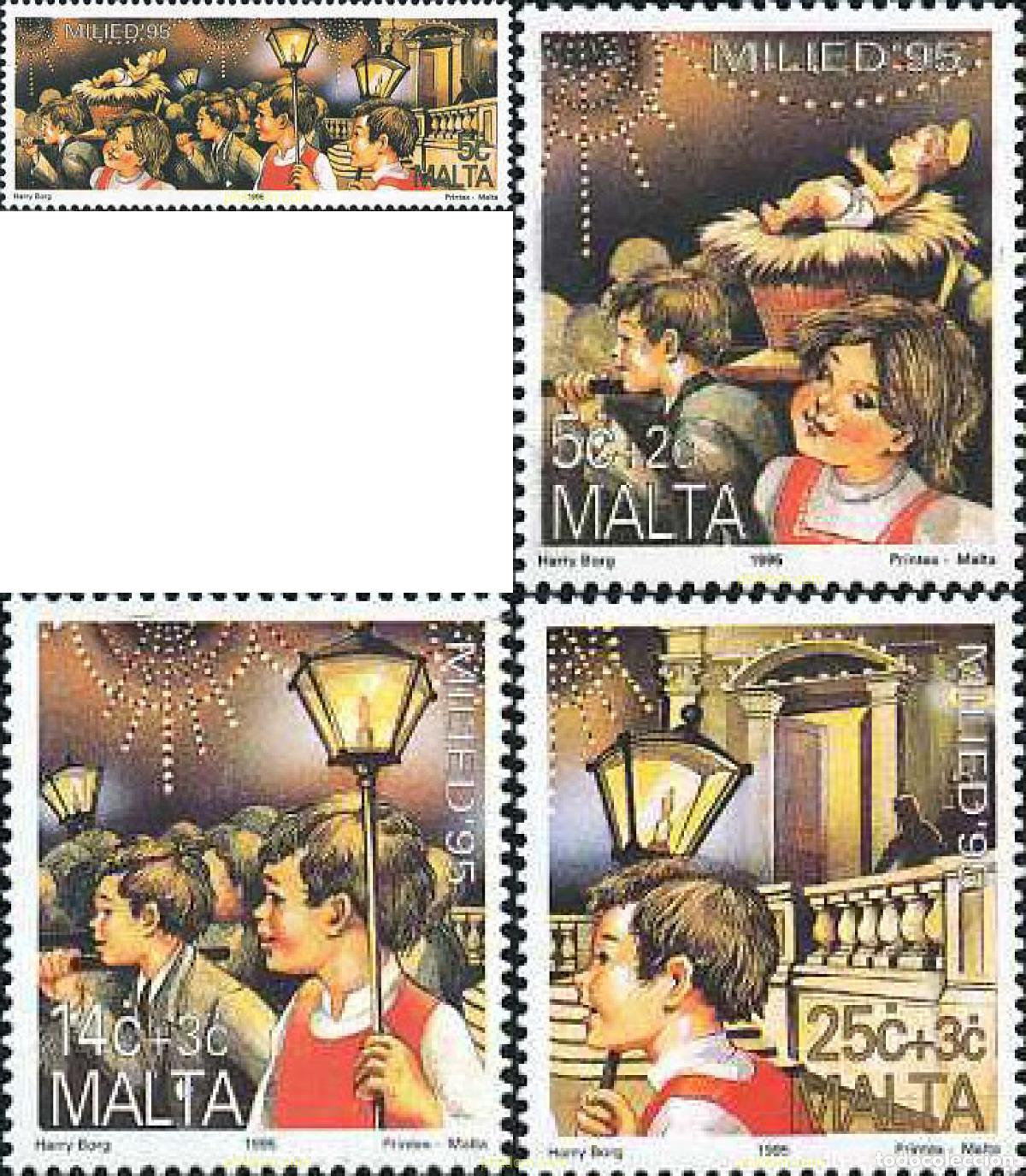 Sellos: 164342 MNH MALTA 1995 NAVIDAD - Foto 1