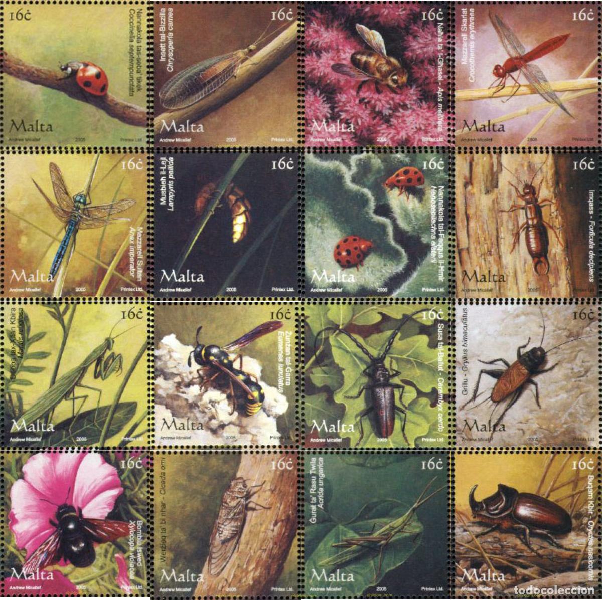 Sellos: 224687 MNH MALTA 2005 INSECTOS - Foto 1