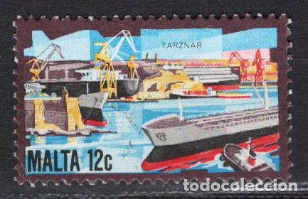 Sellos: MALTA 1981 usado BARCOS Yvert 633 - Foto 1