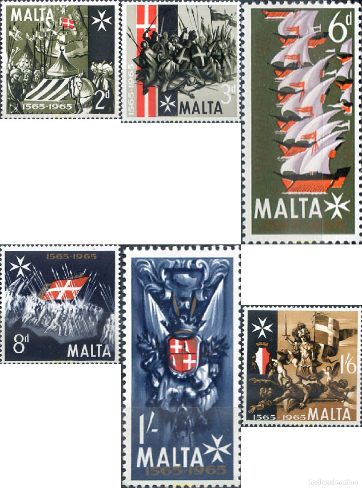 Sellos: 729985 HINGED MALTA 1965 4 CENTENARIO DE LA SEDE - Foto 1