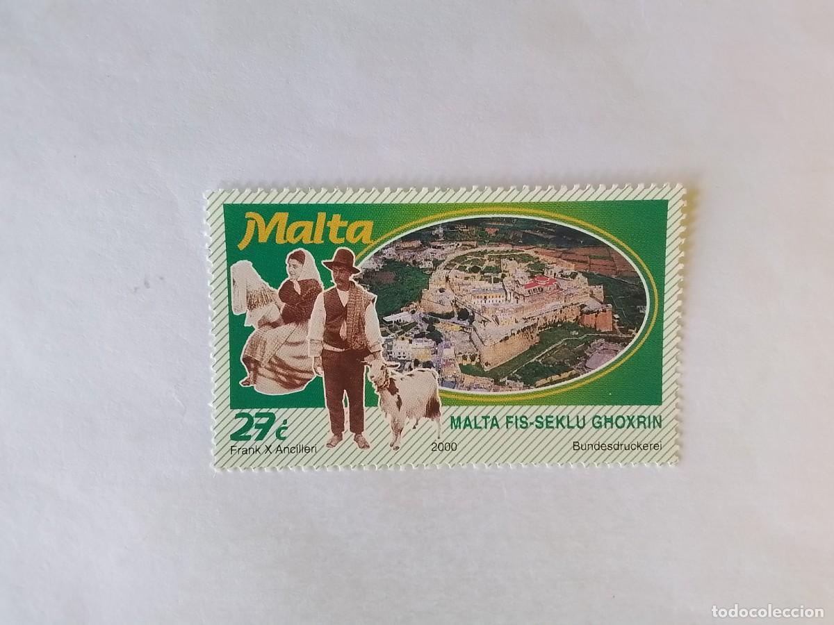 Sellos: A&Ntilde;O 2000 MALTA SELLO USADO