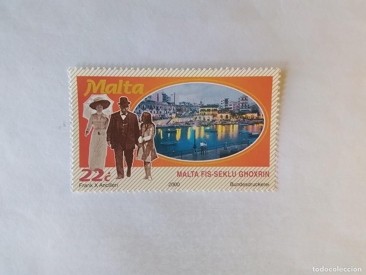 Sellos: A&Ntilde;O 2000 MALTA SELLO USADO