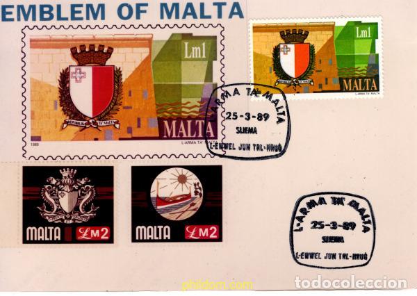 Sellos: 786989 MNH MALTA 1989 ESCUDO DE ARMAS DE MALTA