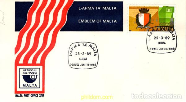 Sellos: 786987 MNH MALTA 1989 ESCUDO DE ARMAS DE MALTA