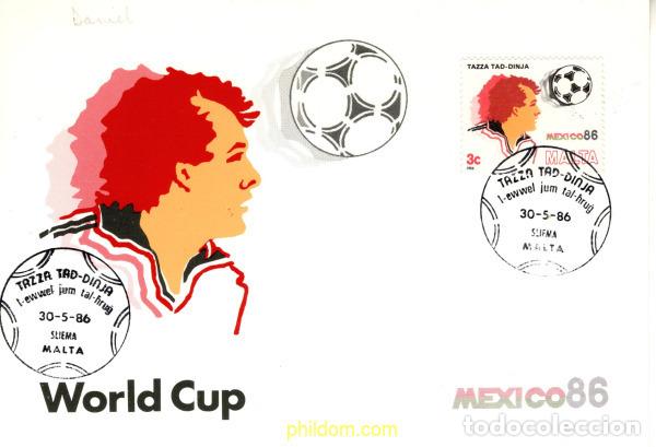 Sellos: 786996 MNH MALTA 1986 COPA DEL MUNDO DE FUTBOL. MEXICO-86
