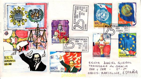Sellos: 786993 MNH MALTA 1989 25 ANIVERSARIO DE LA INDEPENDENCIA